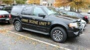 Cobb County Police Department Crime Scene Unit vehicle parked in a marked space