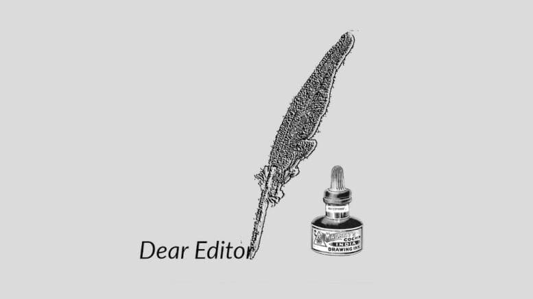 Quill pan and ink in article about absentee ballots