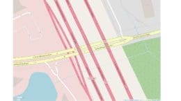 Map of the intersection of Terrell Mill Road with I-75 from open streetmaps