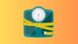 a bathroom scale wrapped in a measuring tape