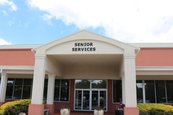 The entrance to the Cobb Senior Services building