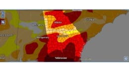 A map showing extreme drought conditions across large portions of Georgia, including much of metro Atlanta
