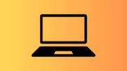 A line drawing of a computer